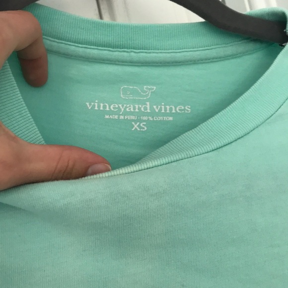 Adult XS Teal Vineyard Vines Long Sleeved Shirt - Picture 3 of 5